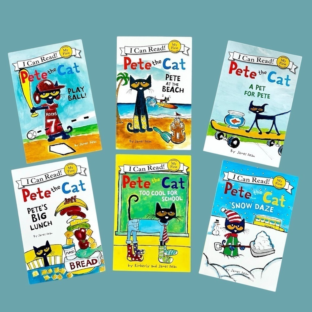 Set of 6 Pete The Cat Reading Level One Books in excellent condition